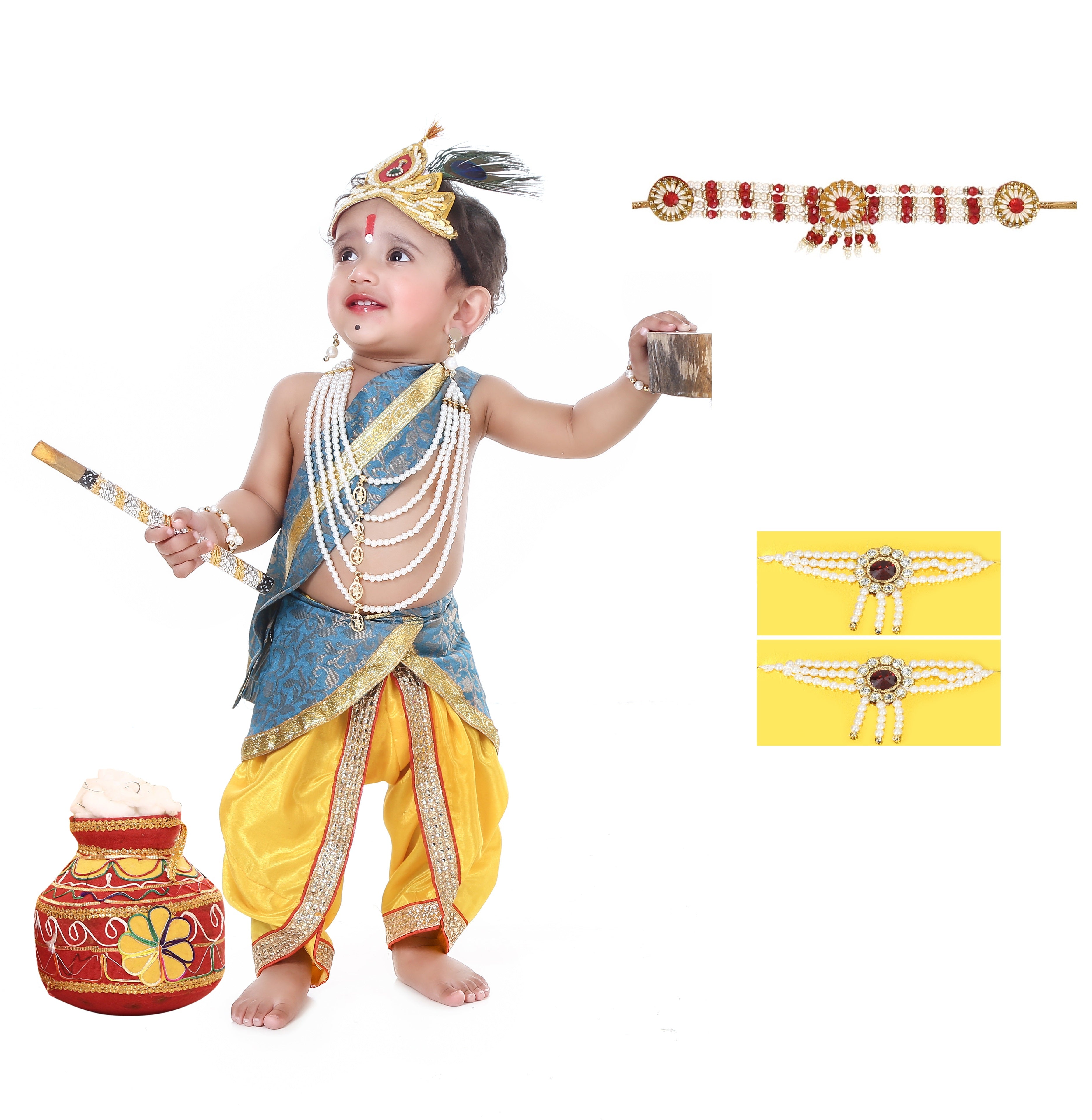 Krishna dress for 2 year shops boy