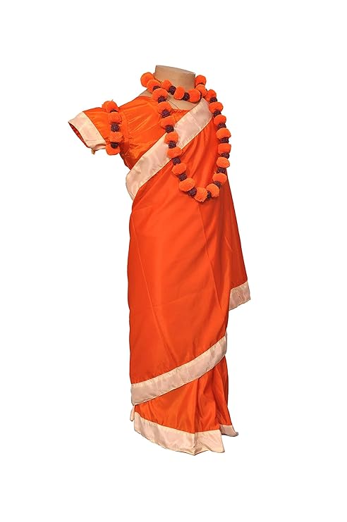 Raj Costume Kid's Dresses Devi Saree Costumes For Girls With Jewellery | Vanvasi Seeta, Mythological Character Fancy Dress