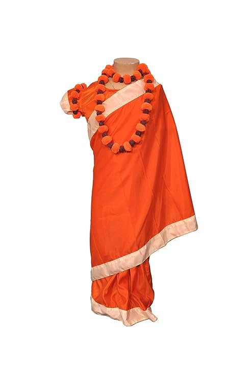 Raj Costume Kid's Dresses Devi Saree Costumes For Girls With Jewellery | Vanvasi Seeta, Mythological Character Fancy Dress