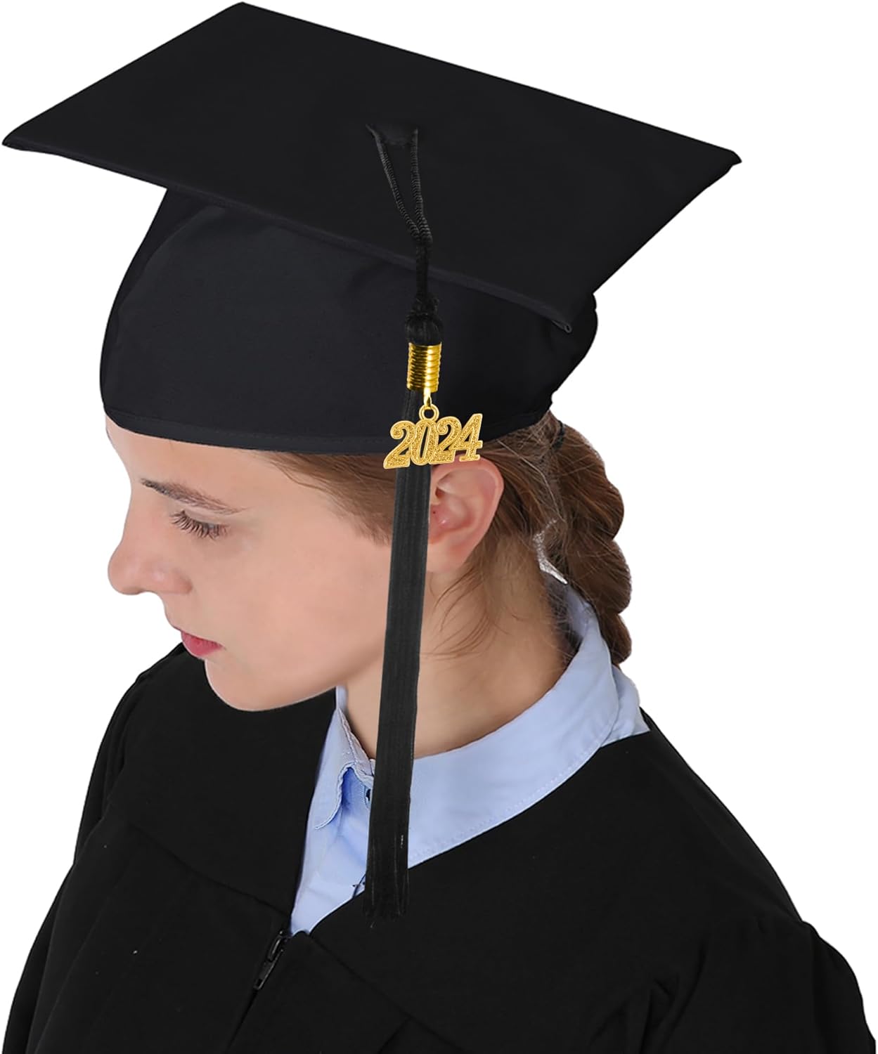 Raj Costume Convocation Dress Gradution Gown and Cap for Kids Adult Men Women Girls College School Degree Gown Academic Gown