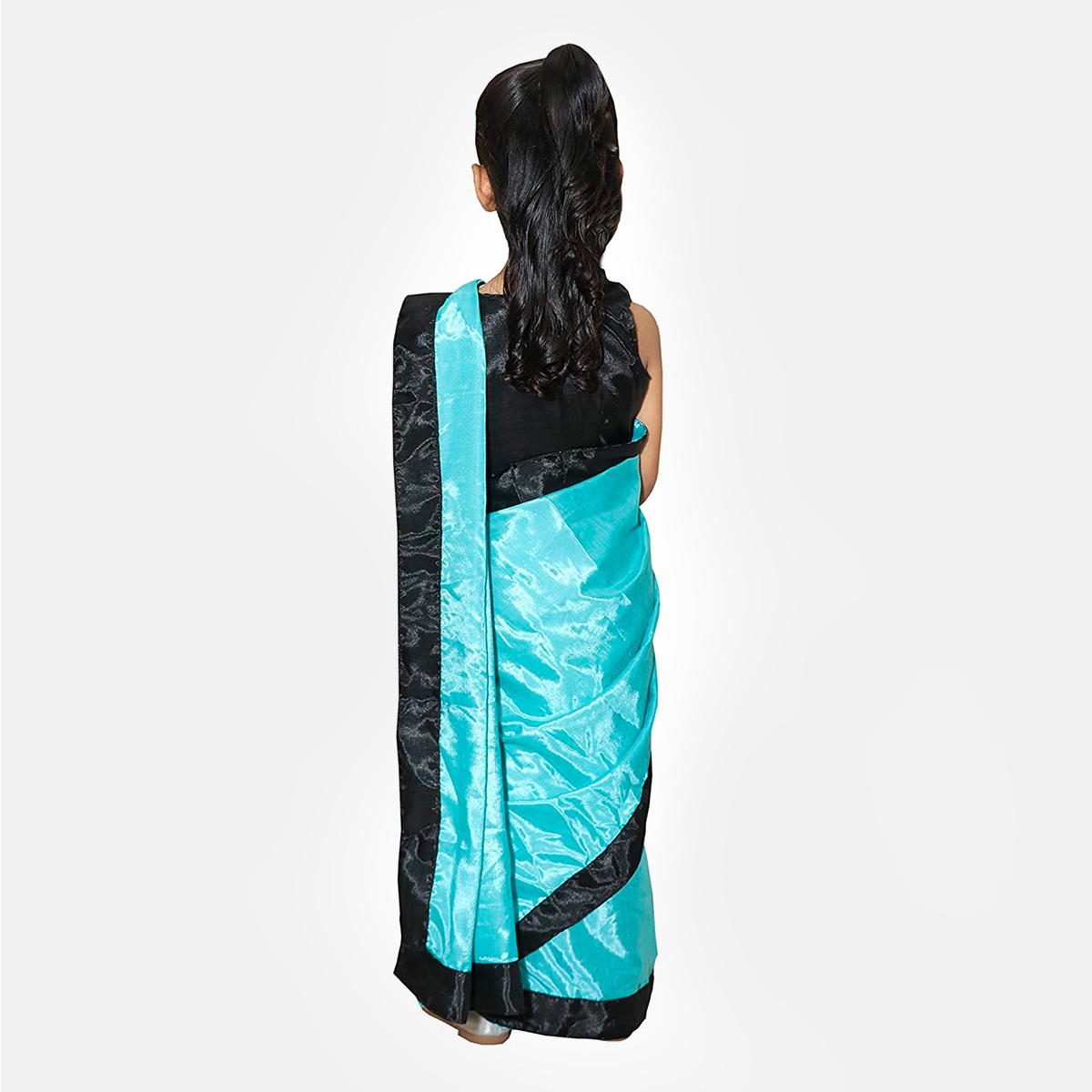 Raj Costume Kids Teacher Saree Costume - Sky Blue