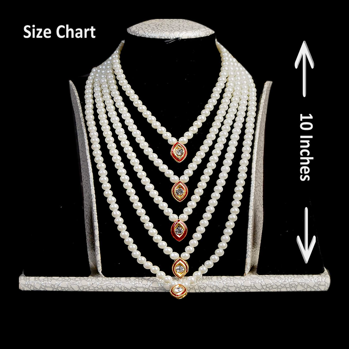 Janmashtmi Dress with Diaper-friendly Dhoti & Dupatta, Mor Pankh Mukut, 5-Layer Mala, Baju Bandh & Bansuri - Jewellery_Kids_BASIC