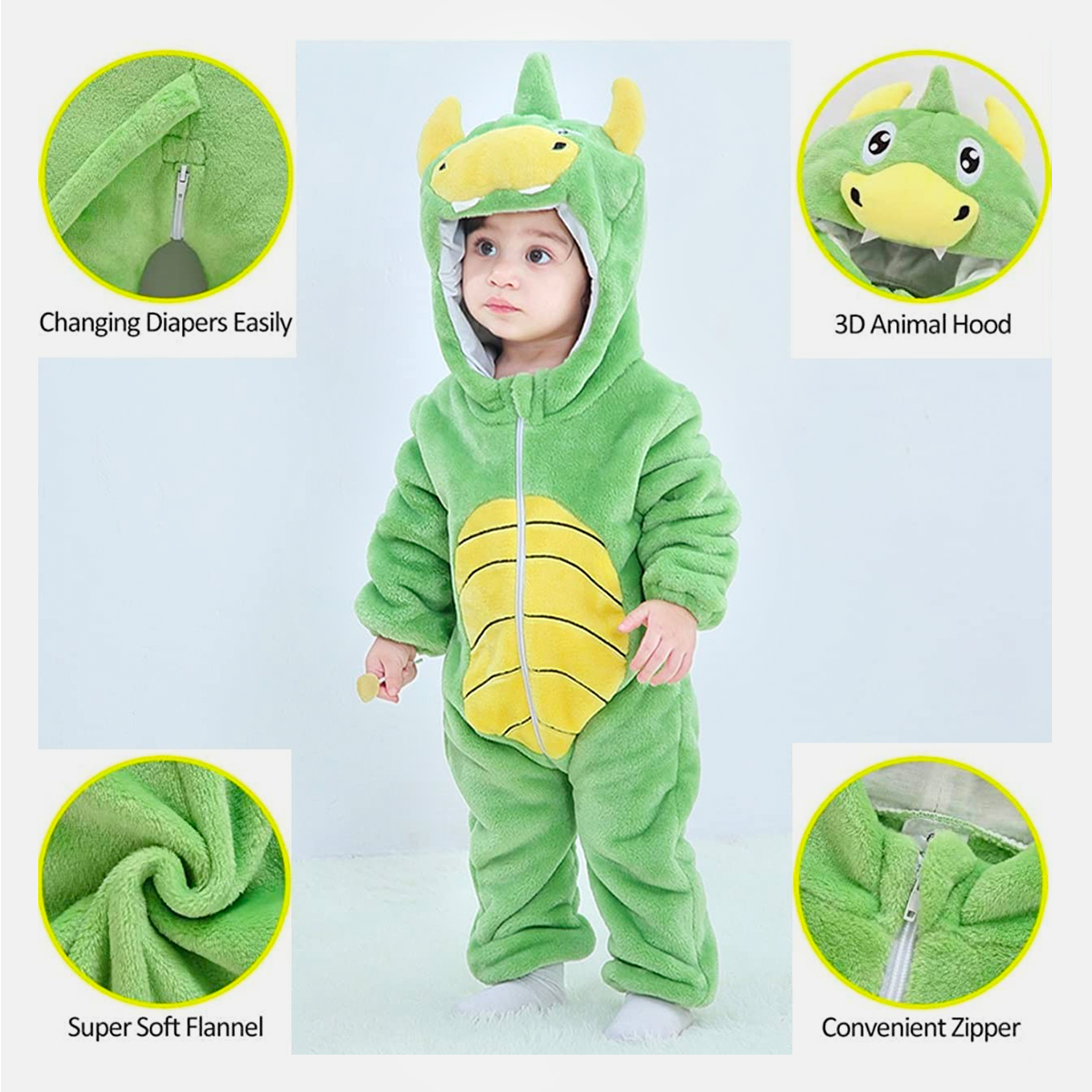 Animal Costume Toddler Winter Autumn Outfits & Jumpsuit For Unisex Baby & Kids - Dinosaur