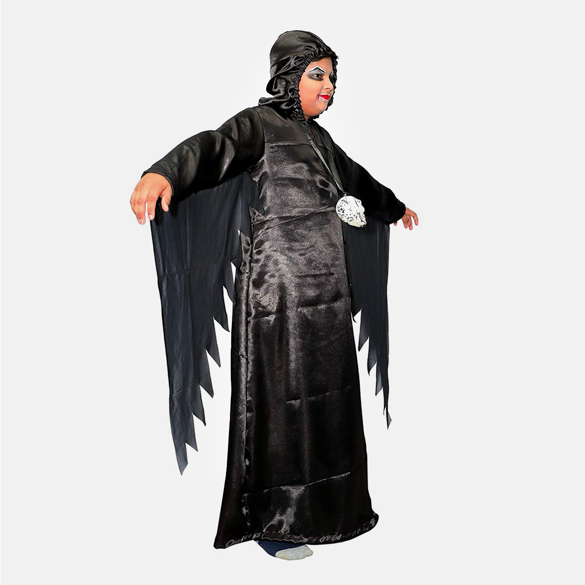 Kids Ghost Halloween Black Scary California Cosplay Fly Gown costume - Black_Choga