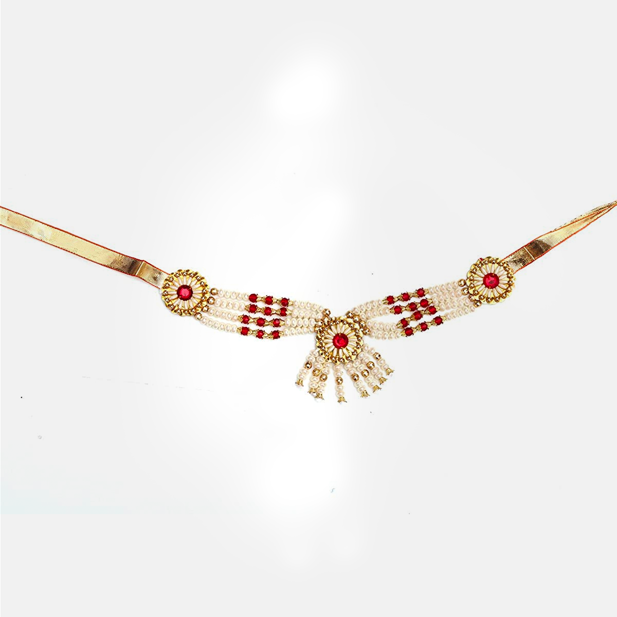Janmashtmi Dress with Diaper-friendly Dhoti & Dupatta, Mor Pankh Mukut, 5-Layer Mala, Baju Bandh & Bansuri - Yellow and Orange