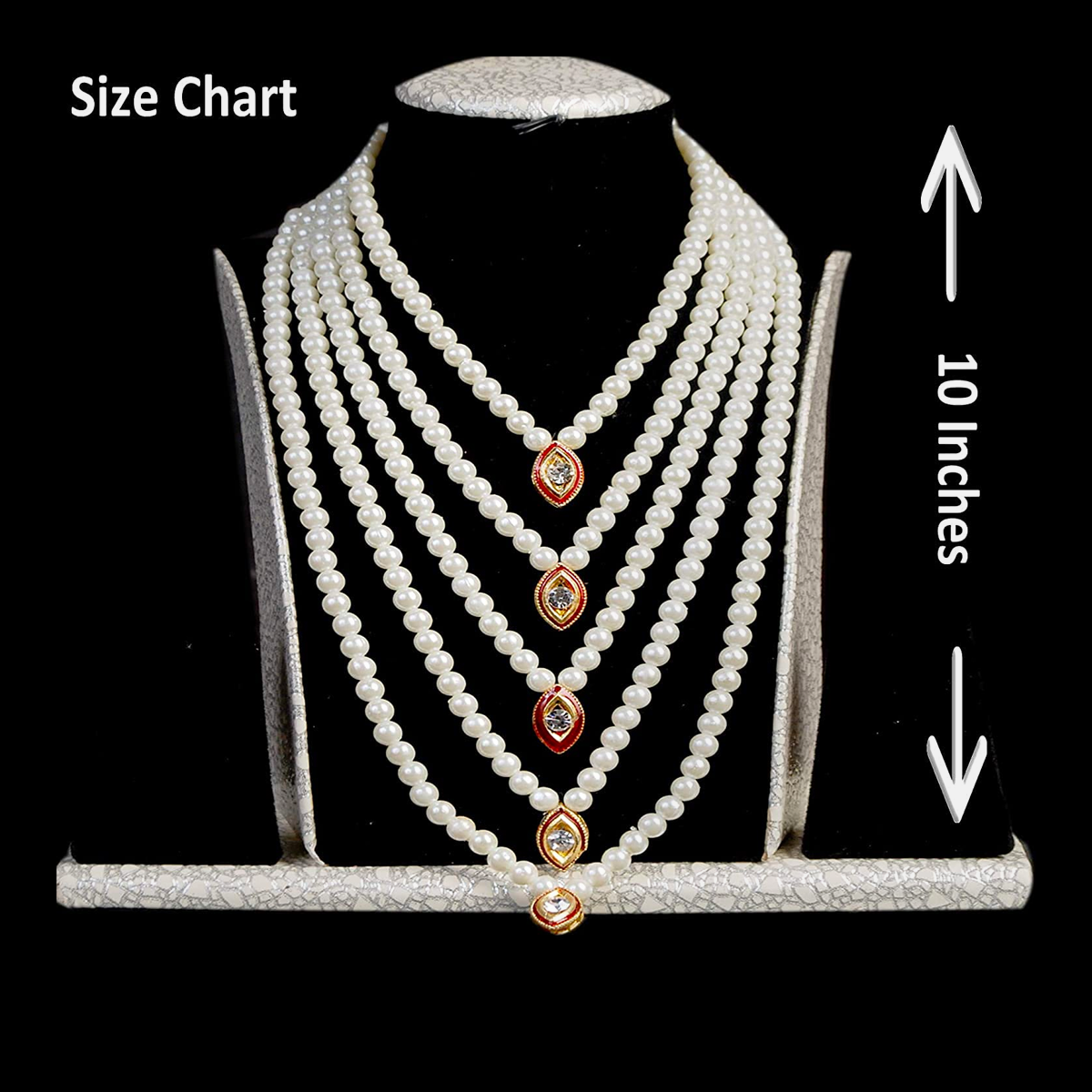 Janmashtmi Dress with Diaper-friendly Dhoti & Dupatta, Mor Pankh Mukut, 5-Layer Mala, Baju Bandh & Bansuri - Jewellery_Kids_FULL