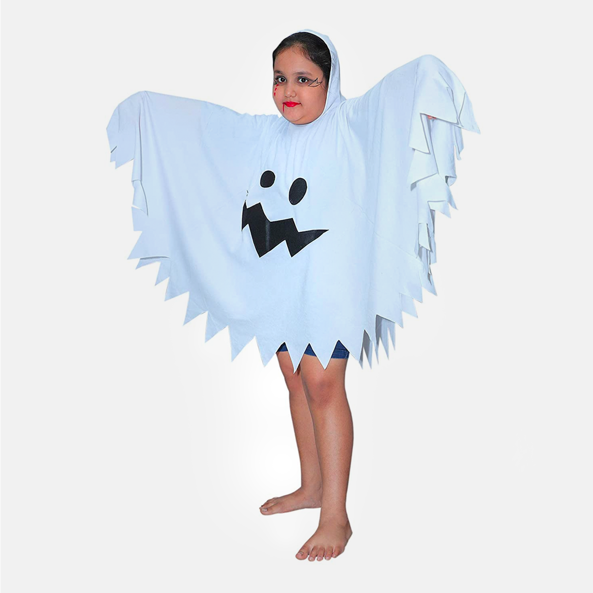 Halloween for Girls, Frock Style California Cosplay Costume in Multiple Colours - White_Pochu