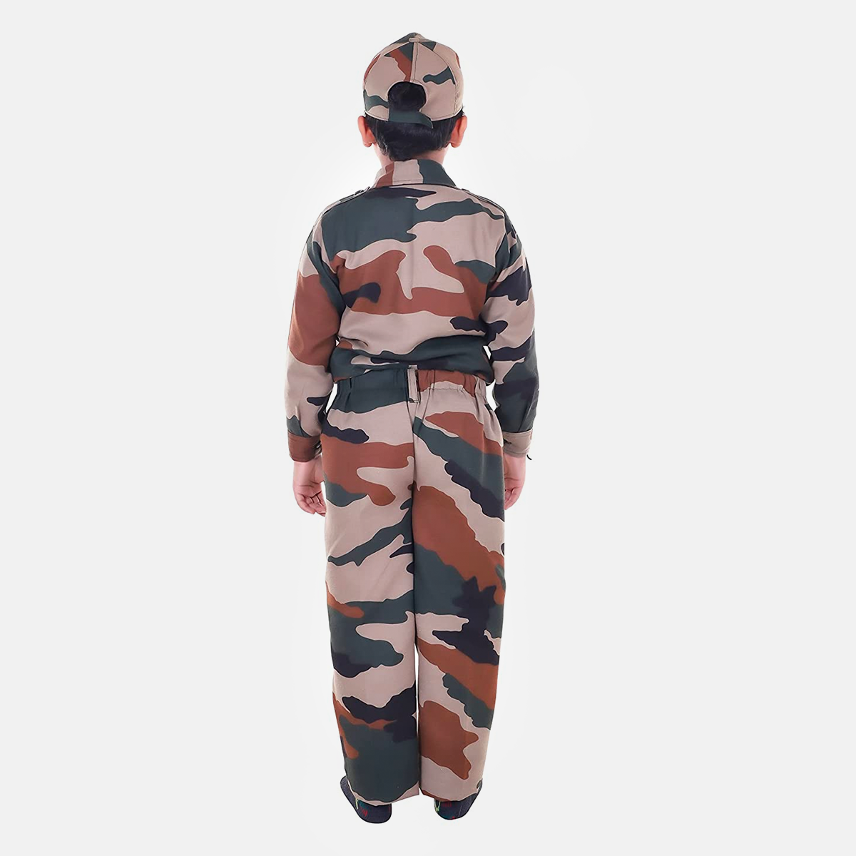 Military Soldier Costume, New Print Military Costume for Republic Day, Set of 3 with Pant, Shirt, Cap, 3Y