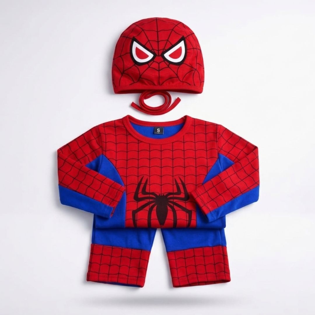 Raj Costume Superhero Costume for Kids | Spider Style Fancy Dress Set with Mask | Halloween, Birthday Party & Cosplay Outfit for Boys & Girls