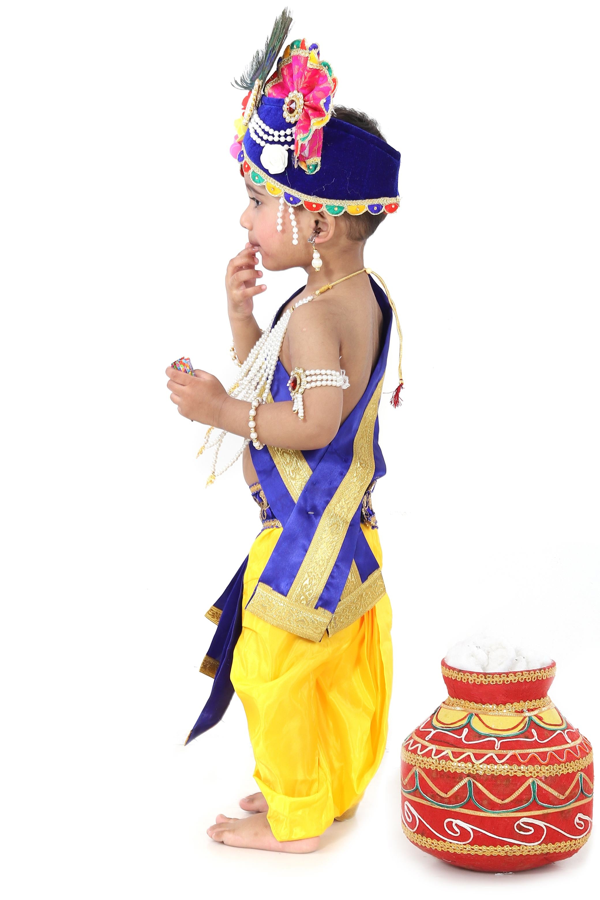 fancydress Krishna Dress Kids Costume Wear Price in India - Buy fancydress  Krishna Dress Kids Costume Wear online at Flipkart.com