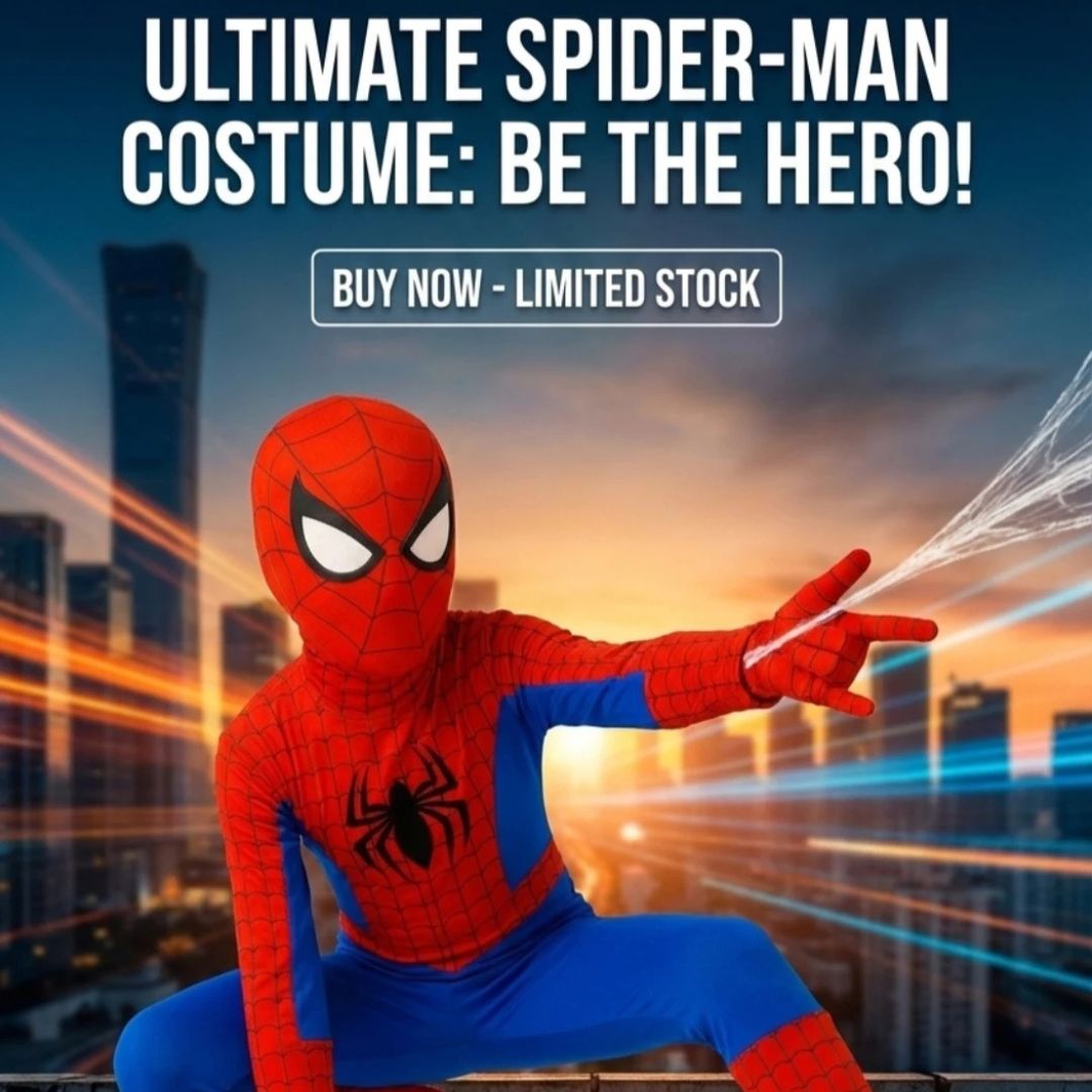 Raj Costume Superhero Costume for Kids | Spider Style Fancy Dress Set with Mask | Halloween, Birthday Party & Cosplay Outfit for Boys & Girls