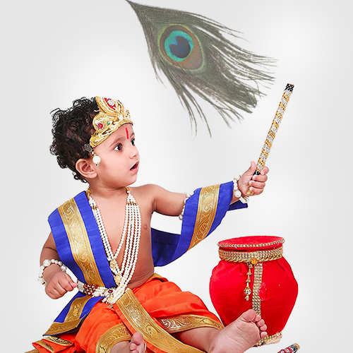 SHRI VALLABH Little Baby Krishna Dress for Kids Boys Girls Janmashtami Set  of 10 items Kids Costume Wear Price in India - Buy SHRI VALLABH Little Baby Krishna  Dress for Kids Boys