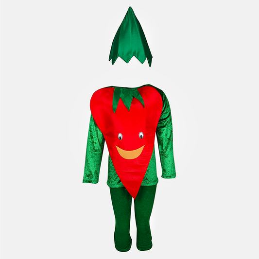 Kids Vegetables Fancy Dress & Costume school function Theme Party - Red Chilli