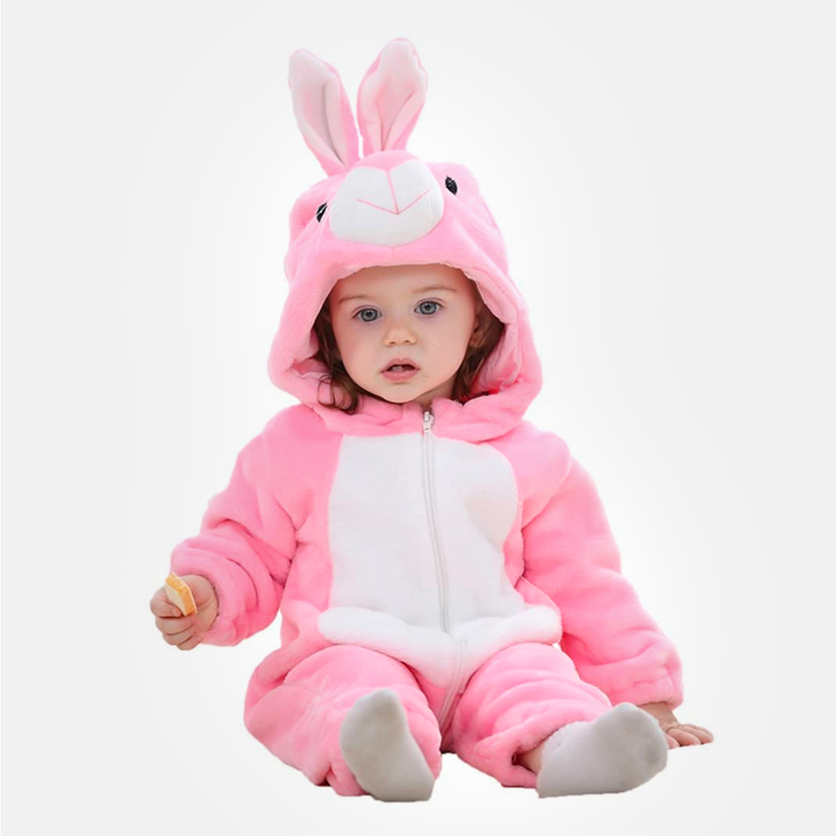 Animal Costume Toddler Winter Autumn Flannel Hooded Romper Cosplay Outfits & Jumpsuit For Unisex Baby & Kids - Rabbit