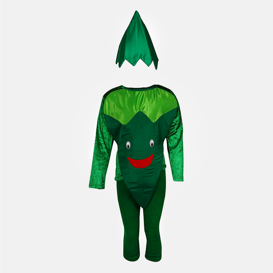 Kids Vegetables Fancy Dress & Costume school function Theme Party - Green - Lady Finger