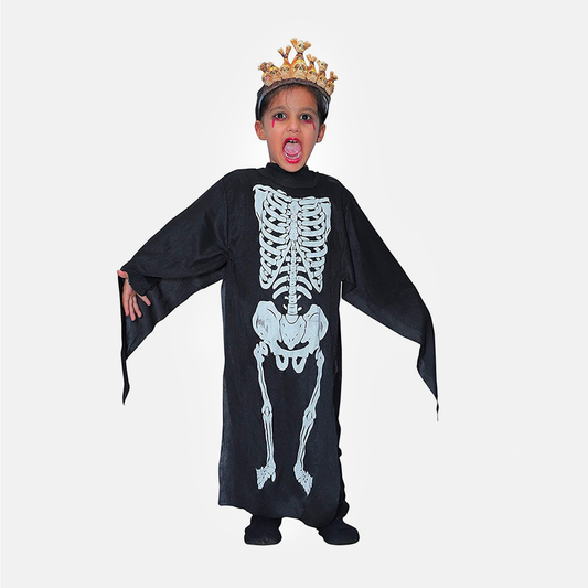 Halloween for Girls, Frock Style California Cosplay Costume in Multiple Colours - Skeleton