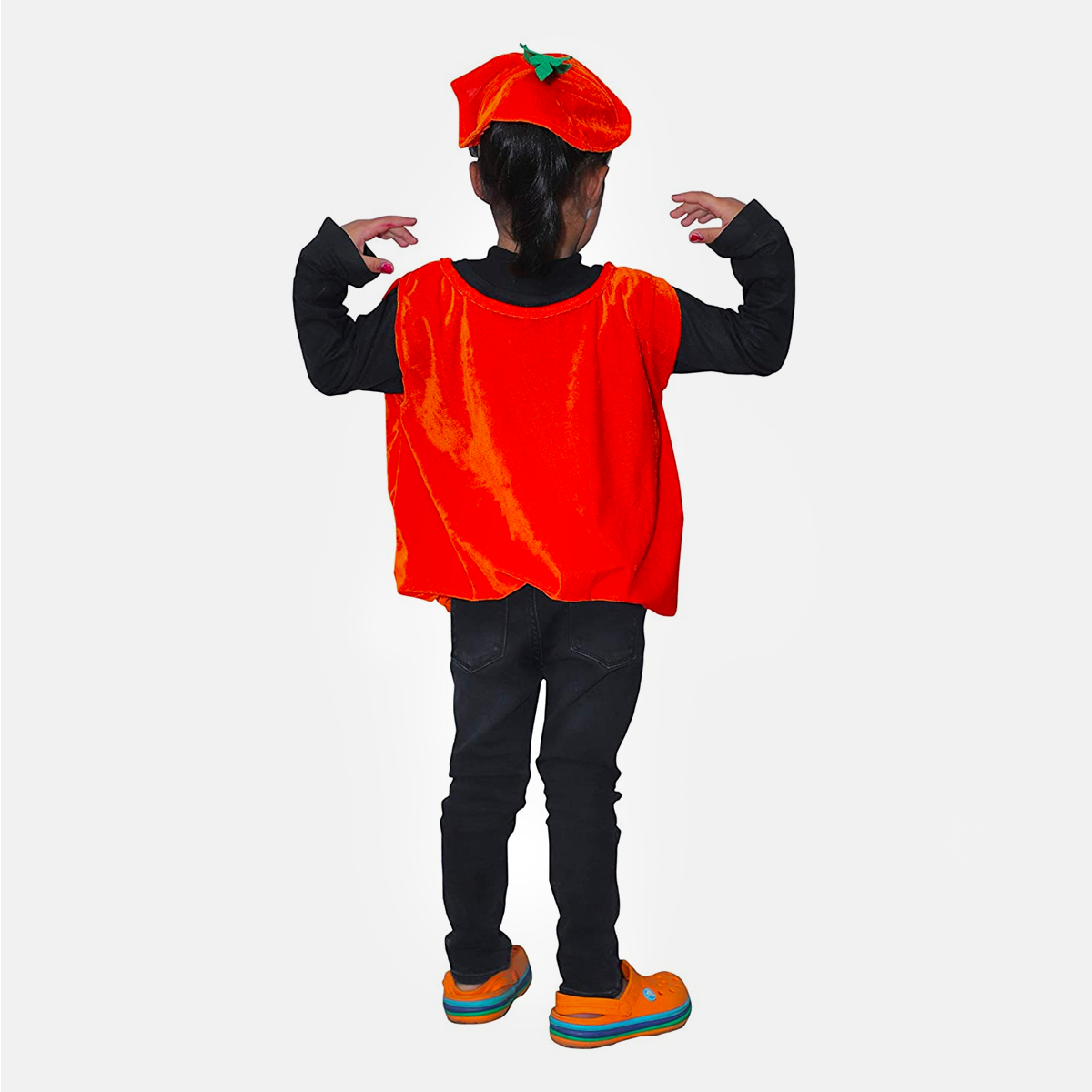 Kids Ghost Halloween Black Scary California Cosplay Fly Gown costume - Pumpkin
