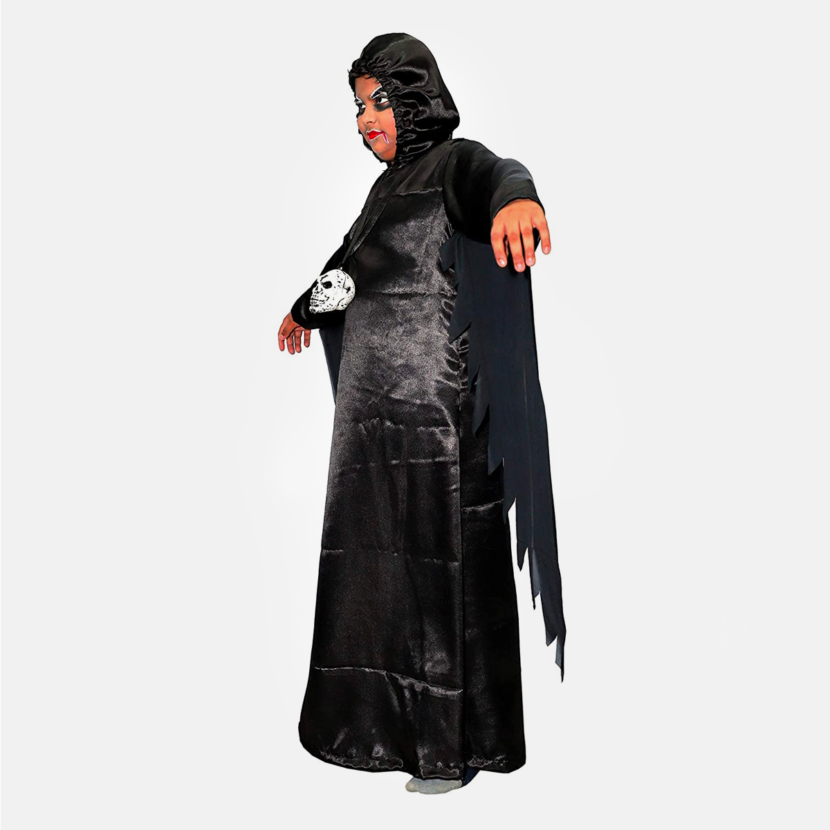 Kids Ghost Halloween Black Scary California Cosplay Fly Gown costume - Black_Choga