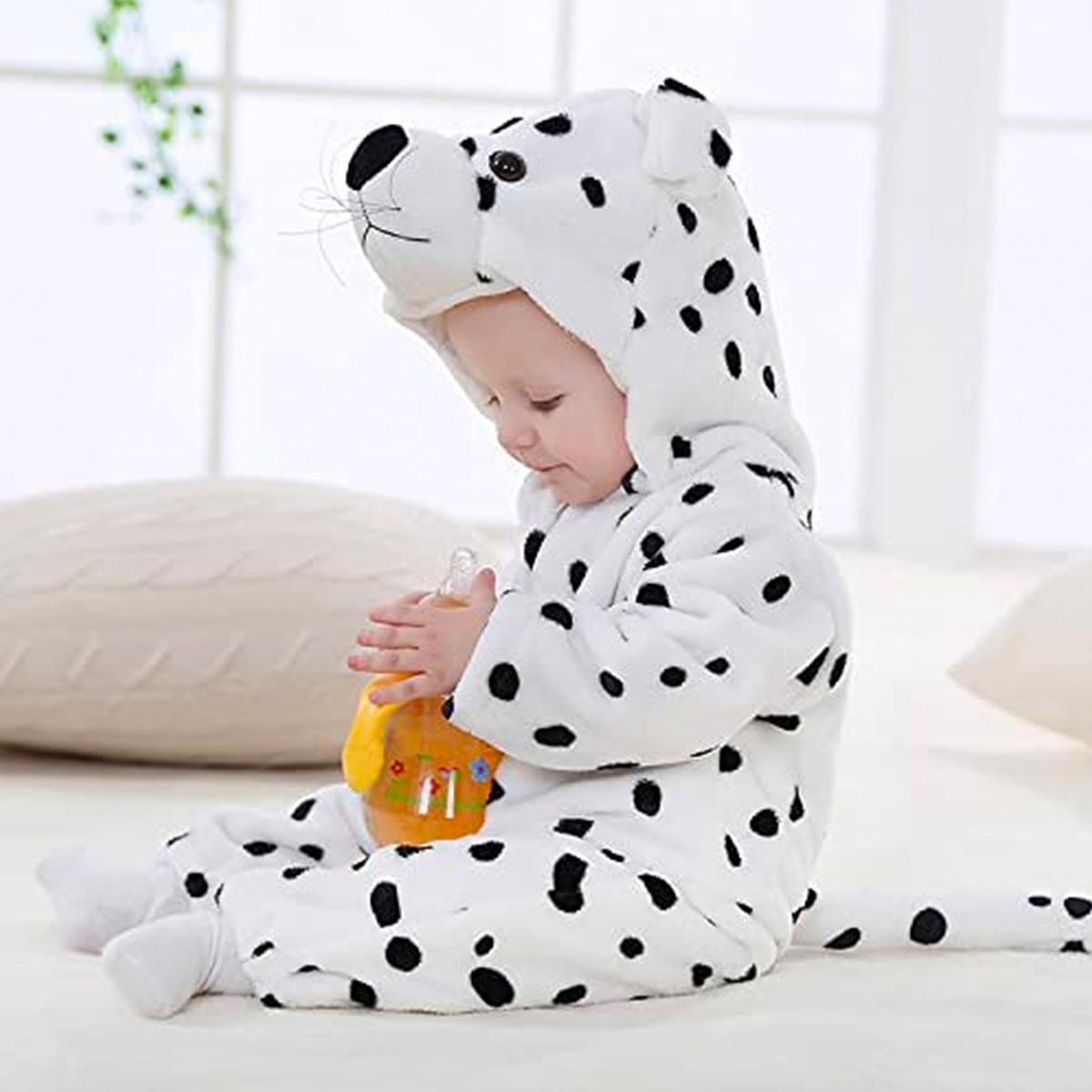 Animal Costume Toddler Winter Autumn Flannel Hooded Romper Cosplay Outfits & Jumpsuit For Unisex Baby & Kids - Winter Dog