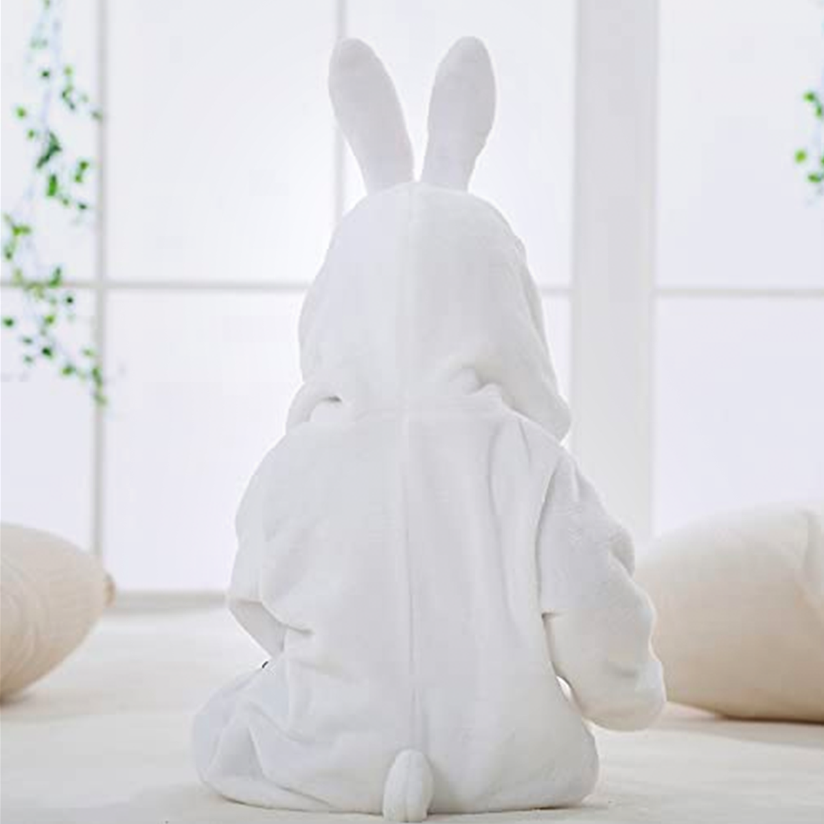 Animal Costume Toddler Winter Autumn Flannel Hooded Romper Cosplay Outfits & Jumpsuit For Unisex Baby & Kids - White Rabbit