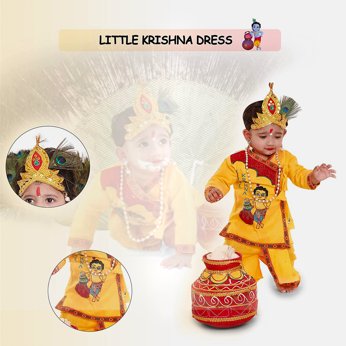 Krishna Janmashtami 2019: How to dress girls like adorable Little Radha for  their Lord Krishna