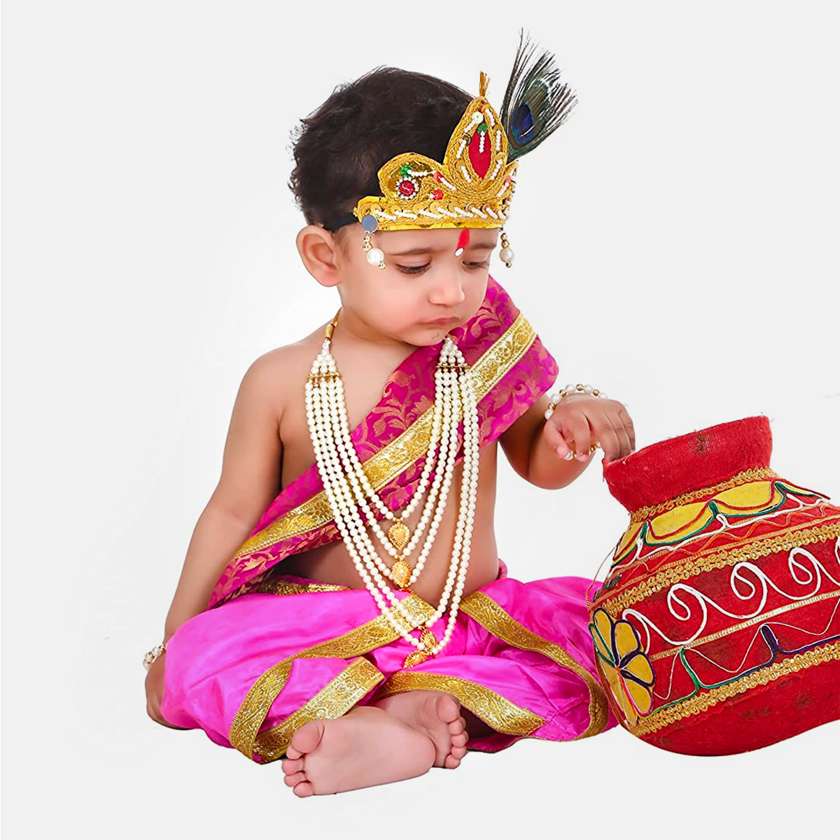 Pin by Neha's creativity on Krishna dress | Baby girl dress patterns, Fancy  dress for kids, Kids designer dresses