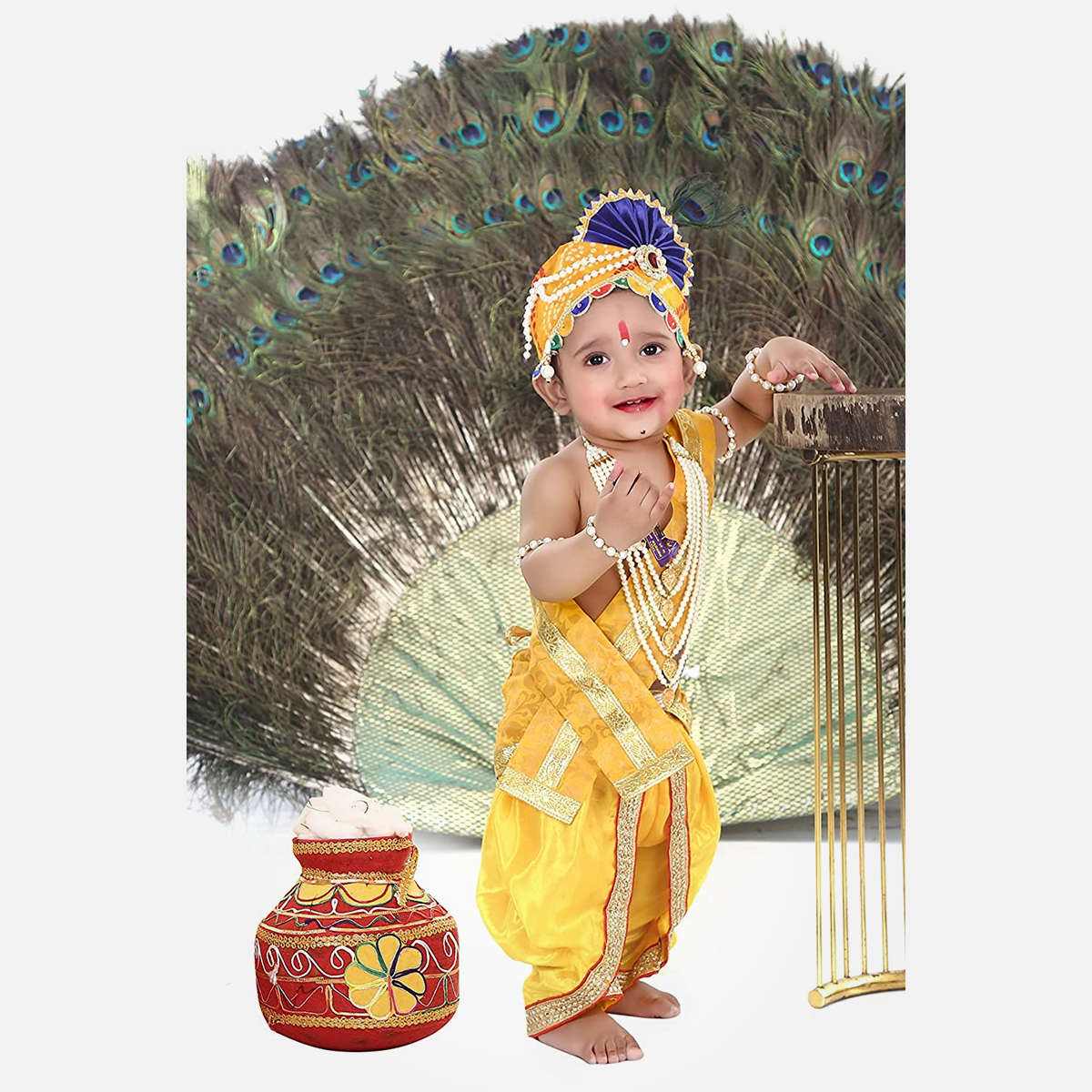 Krishnashtami dress hot sale for baby boy